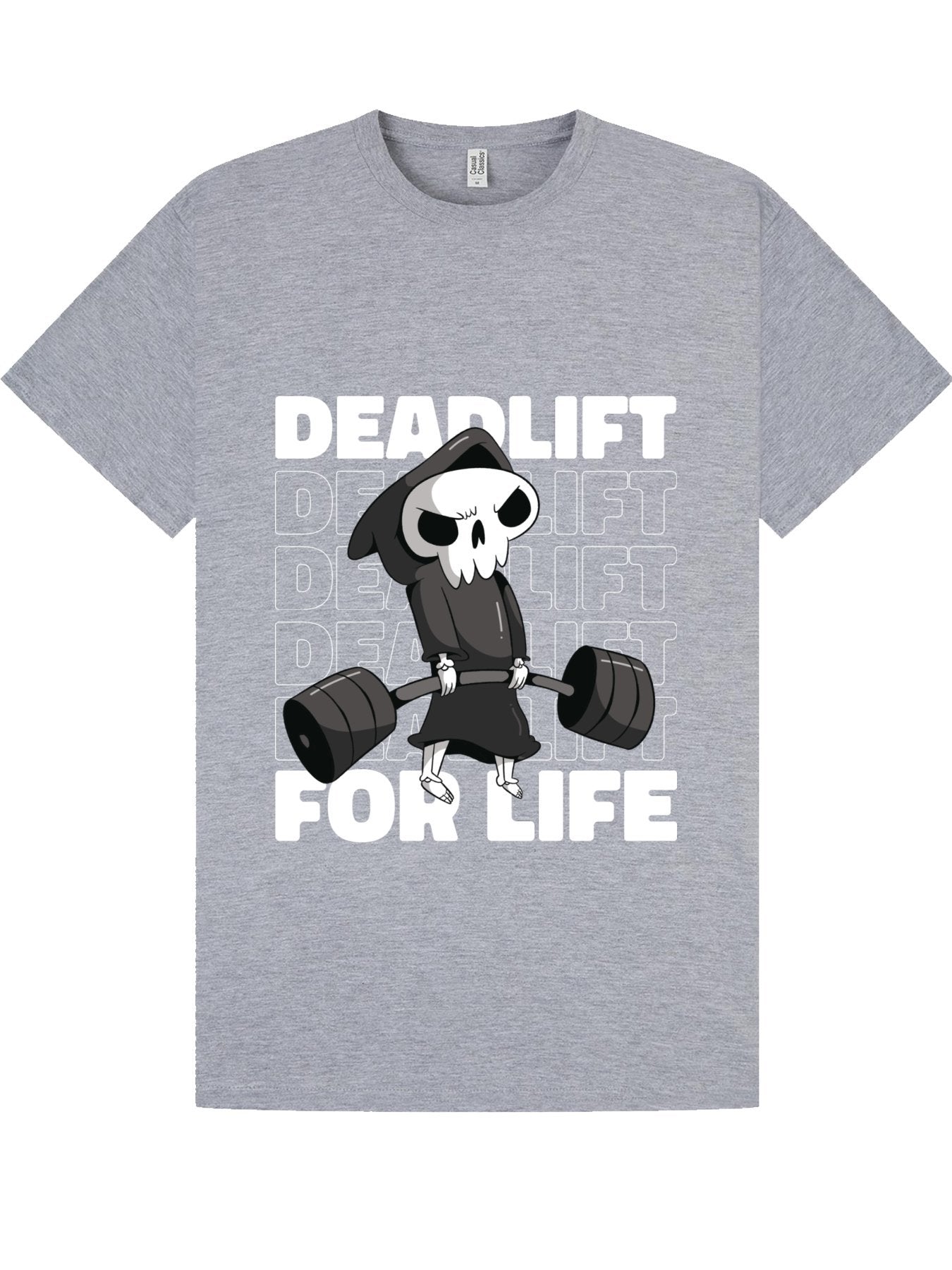 Classic T-Shirt | Deadlift For Life Gym Skeleton Tee