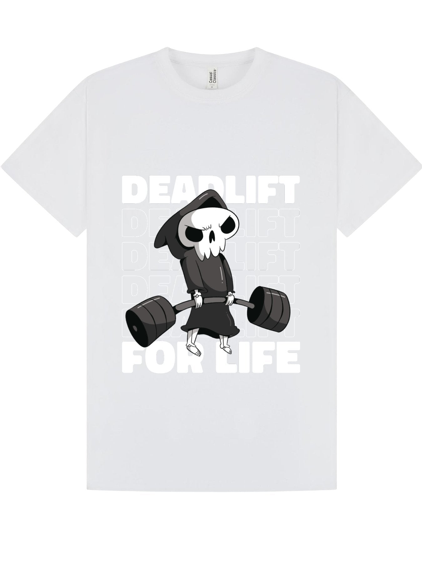 Classic T-Shirt | Deadlift For Life Gym Skeleton Tee