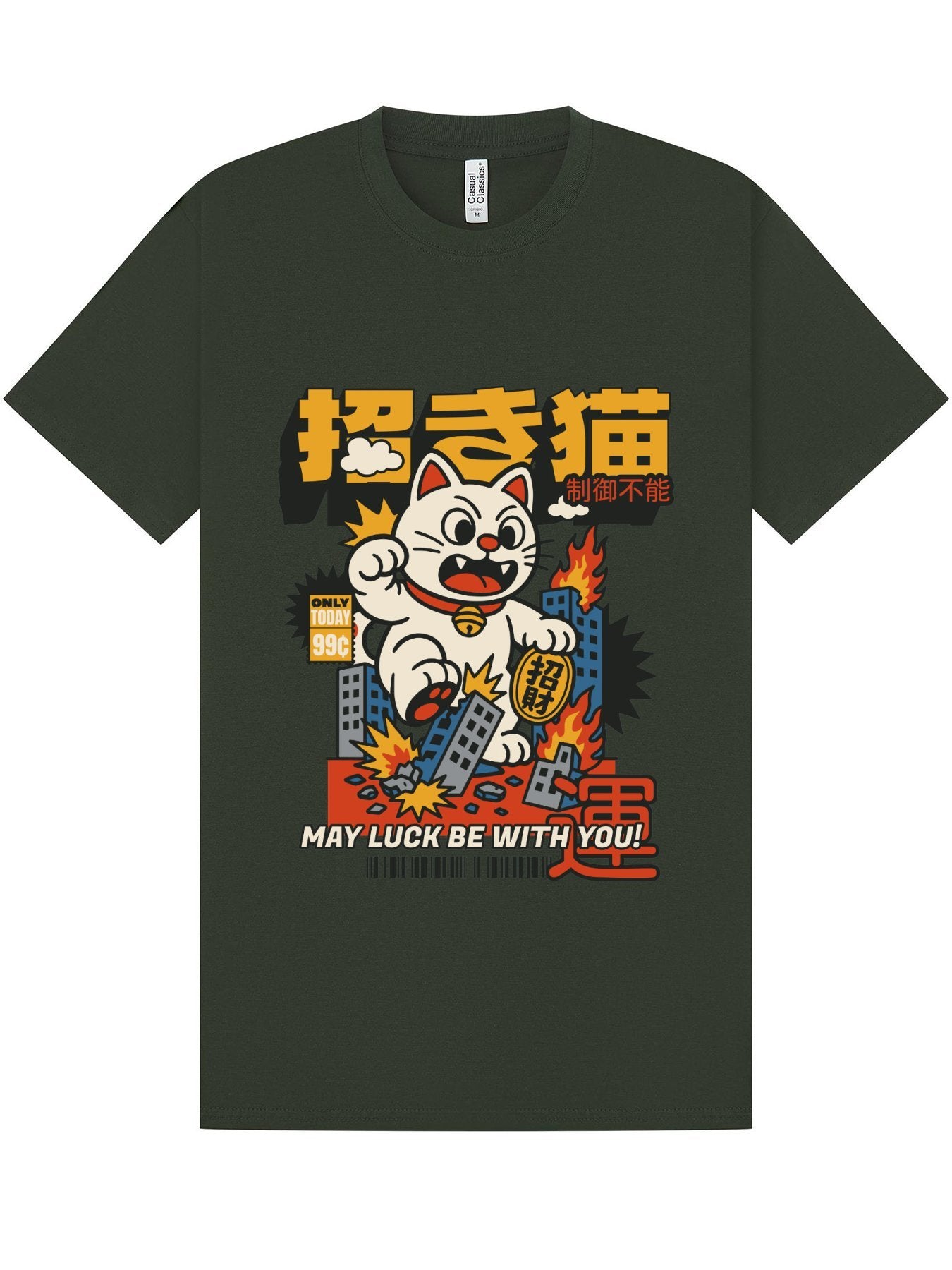 Classic T-Shirt | May Luck Be With You Lucky Cat Tee