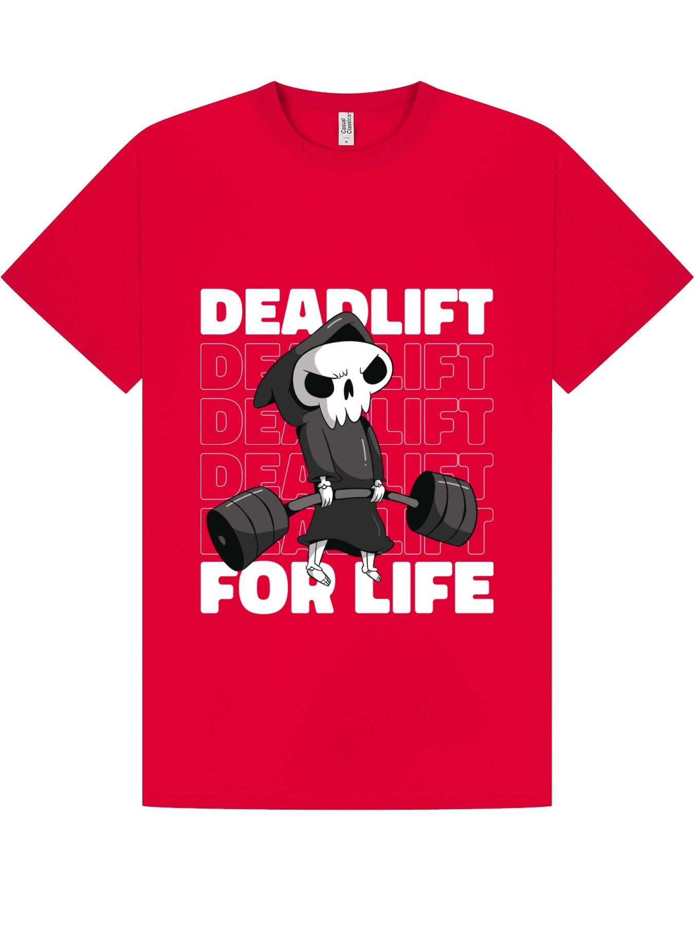 Classic T-Shirt | Deadlift For Life Gym Skeleton Tee