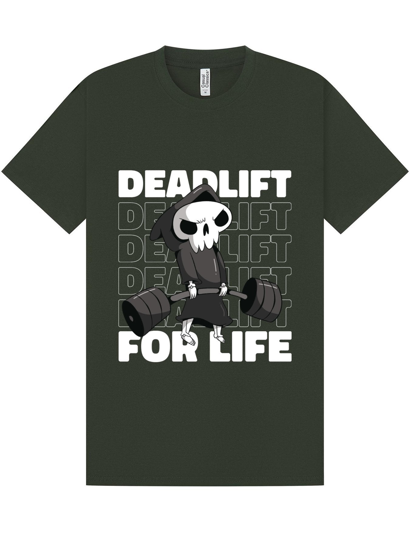 Classic T-Shirt | Deadlift For Life Gym Skeleton Tee