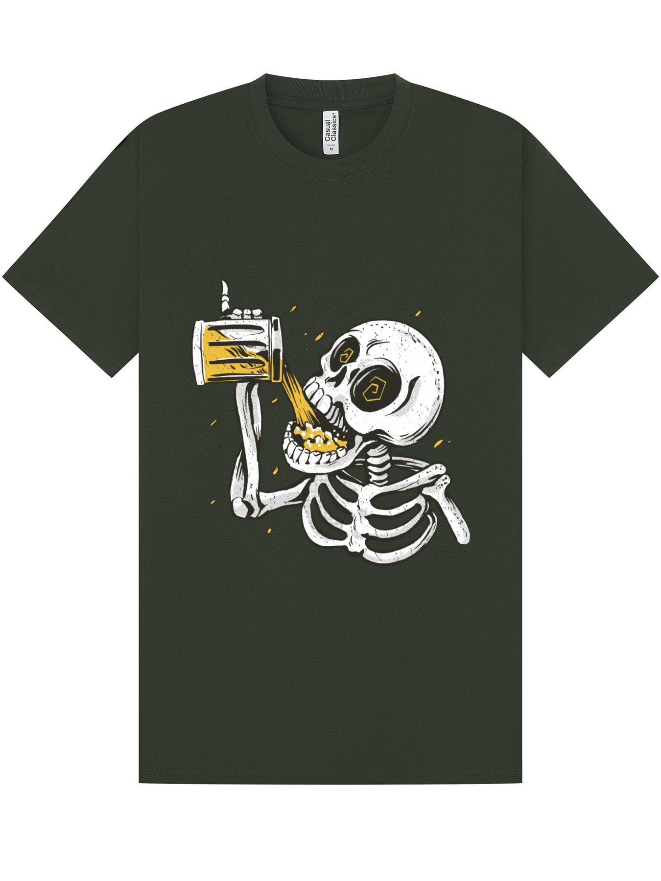 Classic T-Shirt | Skeleton Beer Chug Tee